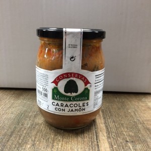 CARACOLES CON JAMÓN MONTE CORONA