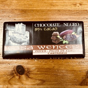 CHOCOLATE NEGRO 85 % CACAO CASA WENCES 125gr. CHOCOLATE NEGRO 85 % CACAO CASA WENCES 125gr.
