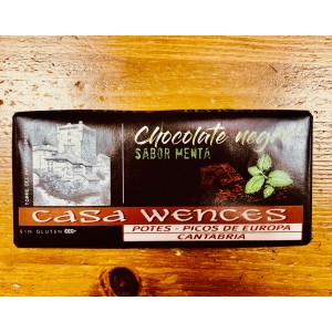 CHOCOLATE NEGRO SABOR MENTA CASA WENCES 125GR. CHOCOLATE NEGRO SABOR MENTA CASA WENCES 125GR.