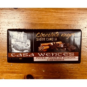 CHIOCOLATE NEGRO SABOR CANELA CASA WENCES 125 gr. CHIOCOLATE NEGRO SABOR CANELA CASA WENCES 125 gr.
