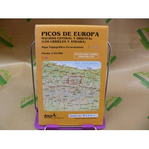 MAPA  PICOS  DE EUROPA MACIZOS CENTRAL Y ORIENTAL