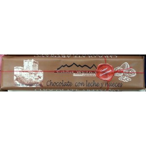 CHOCOLATE CON LECHE Y NUECES CASA WENCES 300gr. CHOCOLATE CON LECHE Y NUECES CASA WENCES 300gr.